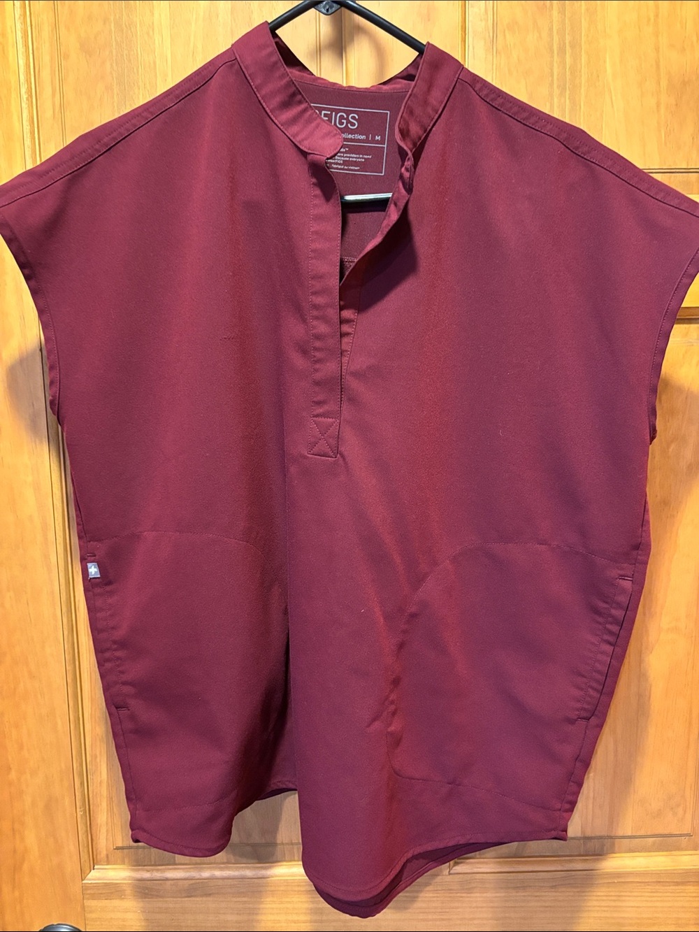 Figs Burgandy Rafaela Top and High Waisted Zamora Jogger Scrub Set